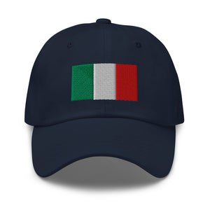 Italy Flag Cap - Adjustable Embroidered Dad Hat