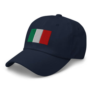 Italy Flag Cap - Adjustable Embroidered Dad Hat