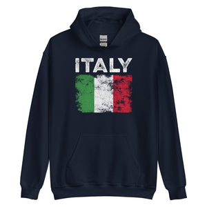 Italy Flag Distressed - Italian Flag Hoodie