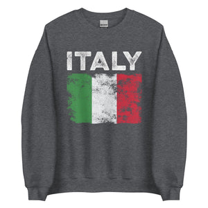 Italy Flag Distressed - Italian Flag Sweatshirt