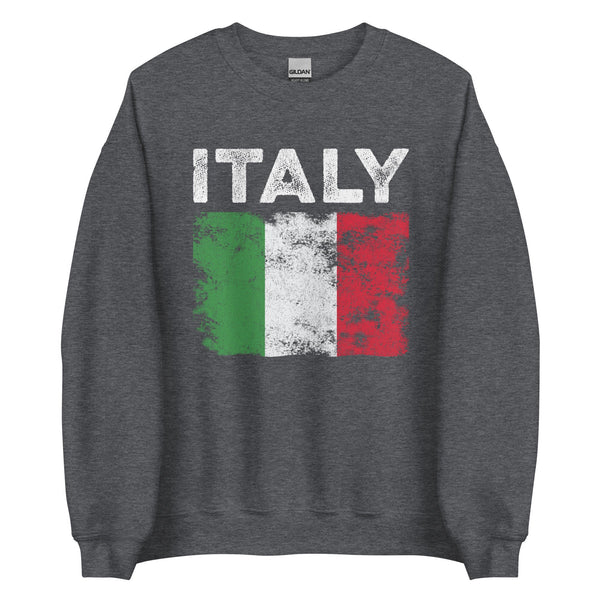 Italy Flag Distressed - Italian Flag Sweatshirt