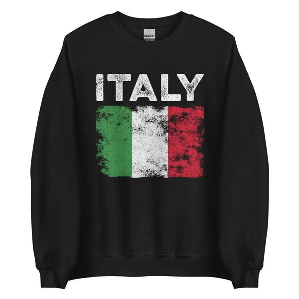 Italy Flag Distressed - Italian Flag Sweatshirt