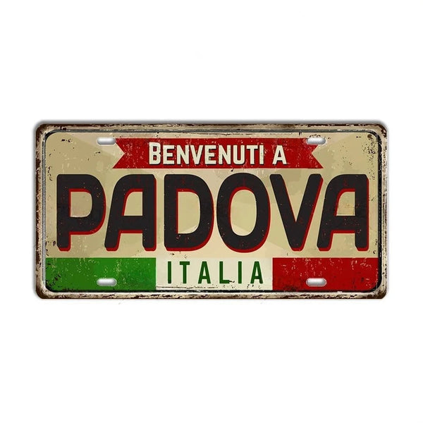 Italy Flag License Plate Collection - Decorative Metal Tin Signs