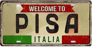 Italy Flag License Plate Collection - Decorative Metal Tin Signs