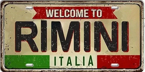Italy Flag License Plate Collection - Decorative Metal Tin Signs