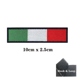 Italy Flag Patch - Iron On/Hook & Loop Patch