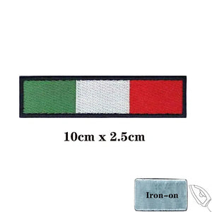 Italy Flag Patch - Iron On/Hook & Loop Patch