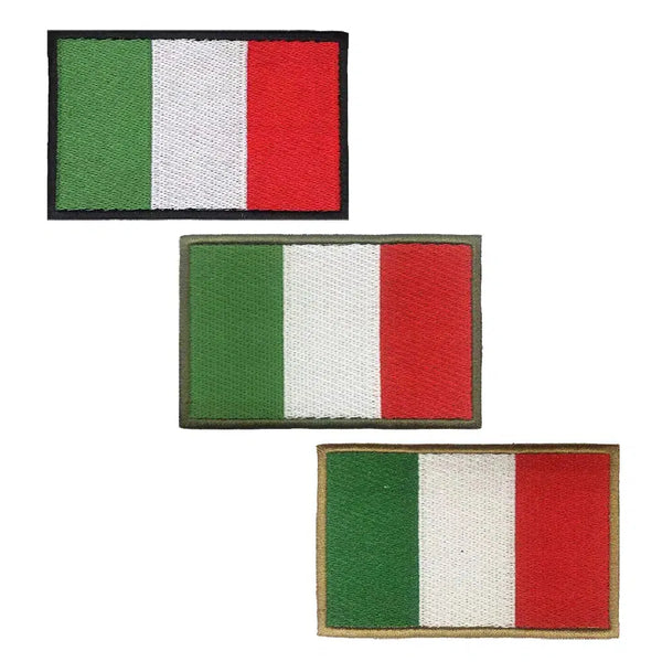 Italy Flag Patch - Iron On/Hook & Loop Patch