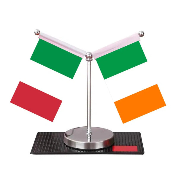Italy France Desk Flag - Custom Table Flags (Mini)