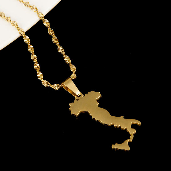 Italy Map Necklace