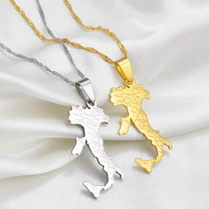 Italy Map Necklace