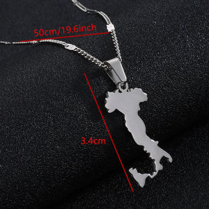 Italy Map Necklace