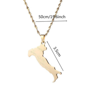 Italy Map Necklace