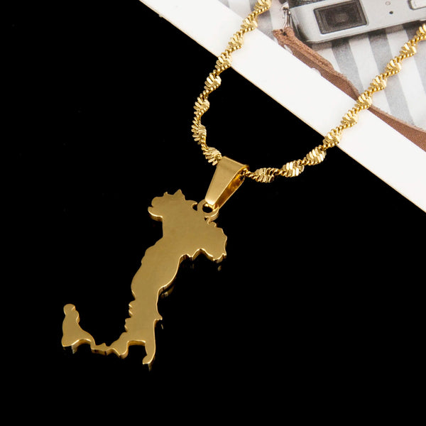 Italy Map Necklace