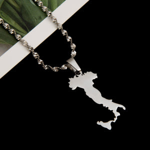 Italy Map Necklace