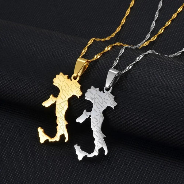 Italy Map Necklace