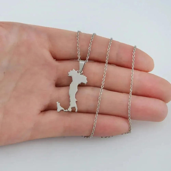 Italy Map Necklace