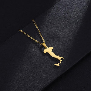 Italy Map Necklace