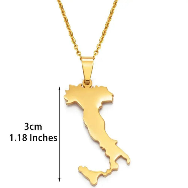 Italy Map Necklace