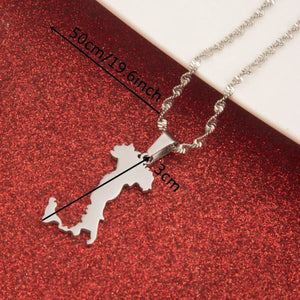 Italy Map Necklace