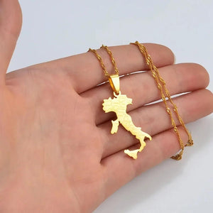 Italy Map Necklace