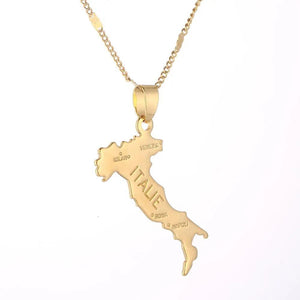 Italy Map Necklace