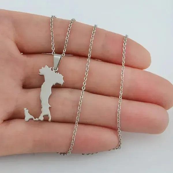 Italy Map Necklace