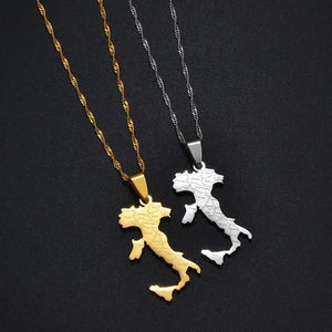 Italy Map Necklace