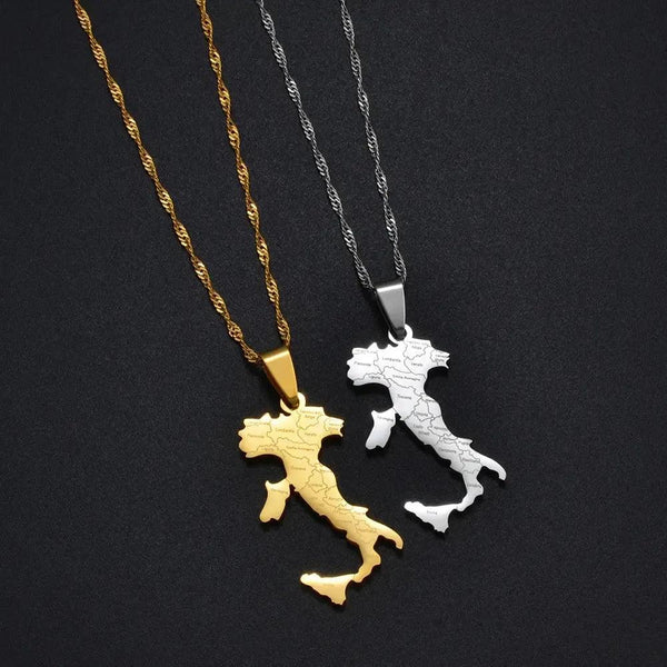 Italy Map Necklace