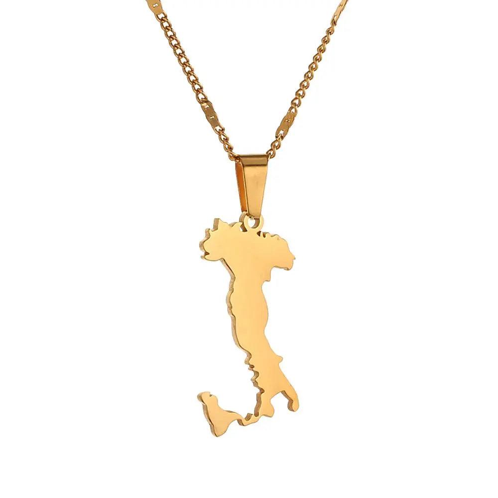 Italy Map Necklace