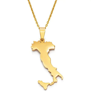 Italy Map Necklace