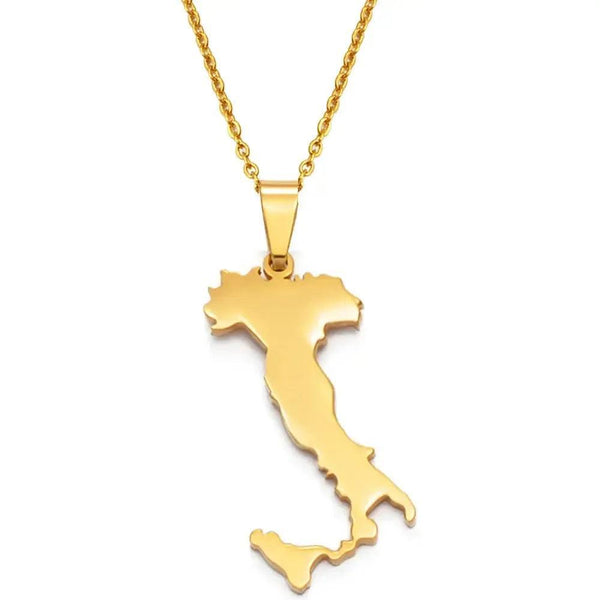 Italy Map Necklace