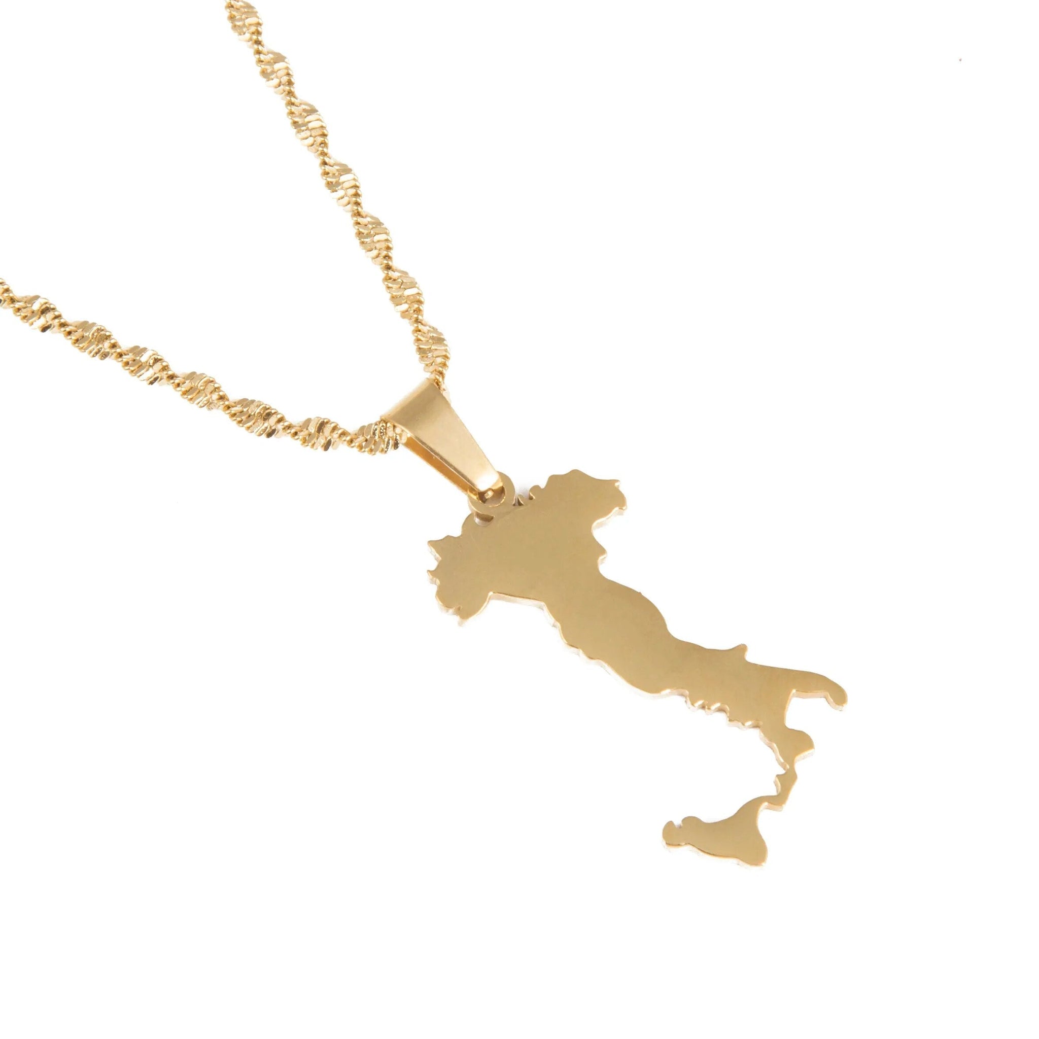 Italy Map Necklace