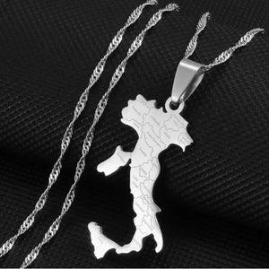 Italy Map Necklace
