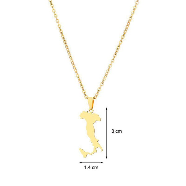 Italy Map Necklace