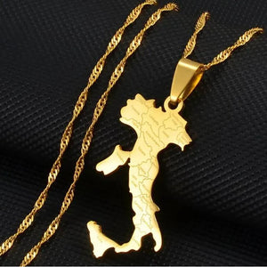 Italy Map Necklace