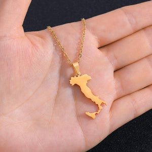 Italy Map Necklace