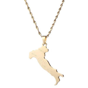 Italy Map Necklace