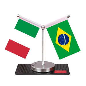 Italy Mexico Desk Flag - Custom Table Flags (Mini)