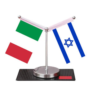 Italy Saudi Arabia Desk Flag - Custom Table Flags (Mini)