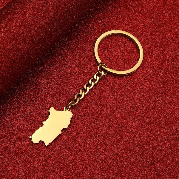 Italy, Sicily, Sardinia Flag Map Keychain Collection