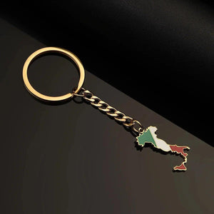 Italy, Sicily, Sardinia Flag Map Keychain Collection