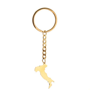 Italy, Sicily, Sardinia Flag Map Keychain Collection