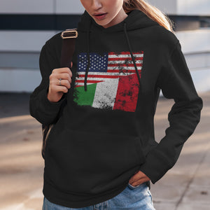 Italy USA Flag Hoodie