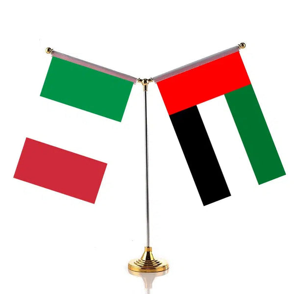 Italy United Arab Emirates Desk Flag - Custom Table Flags (Small)