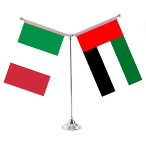 Italy United Arab Emirates Desk Flag - Custom Table Flags (Small)