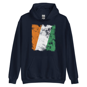 Ivory Coast Flag - Distressed Flag Hoodie
