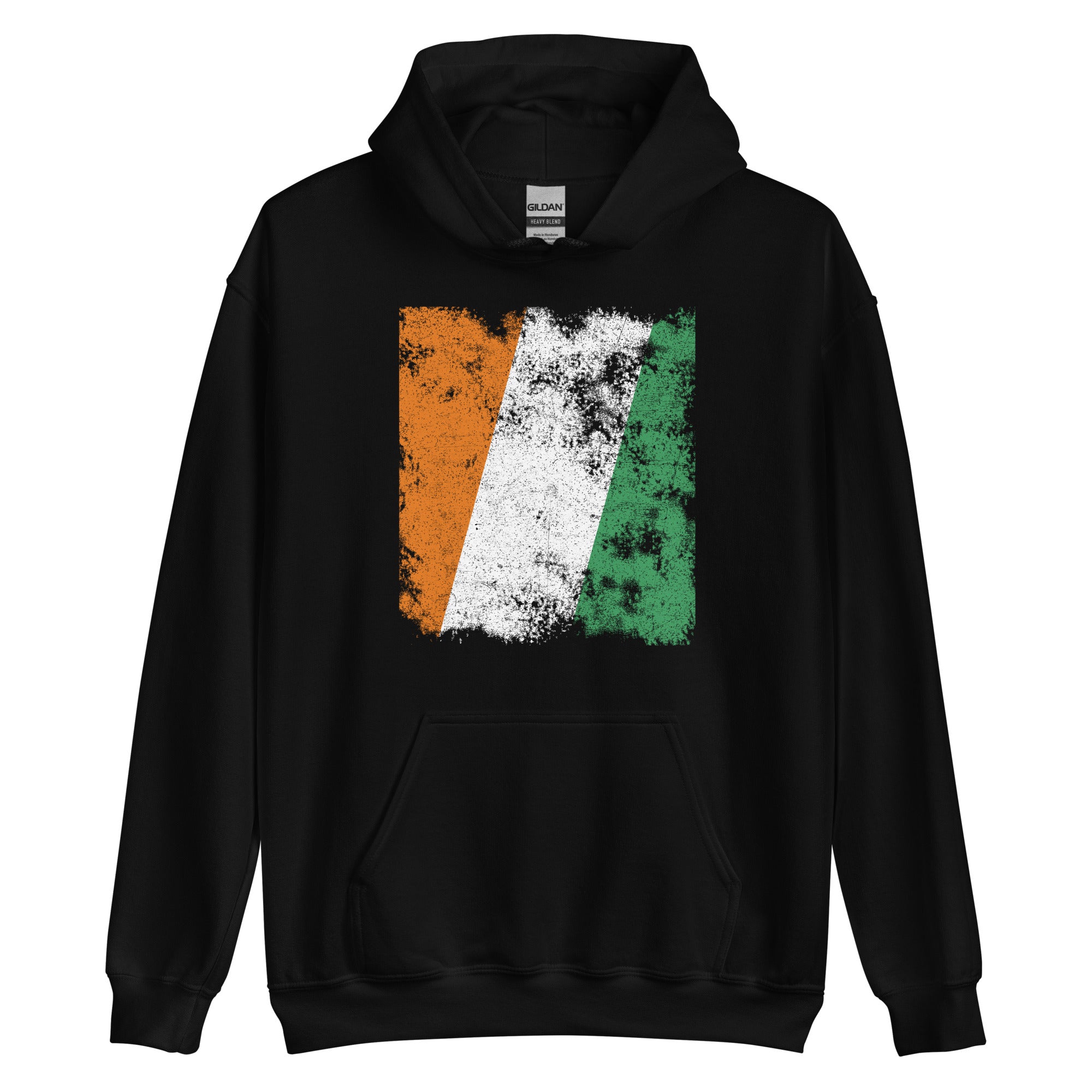 Ivory Coast Flag - Distressed Flag Hoodie