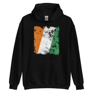 Ivory Coast Flag - Distressed Flag Hoodie