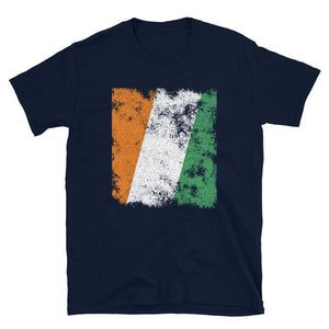 Ivory Coast Flag - Distressed Flag T-Shirt